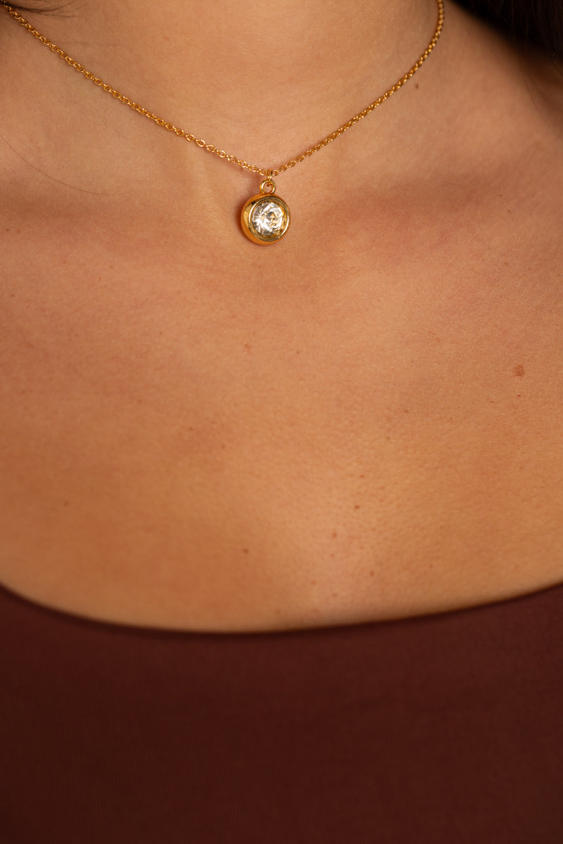 Colar Ponto de Luz - Colar Dourado Lucky Bijoux