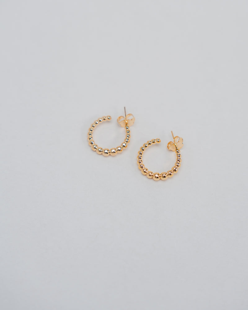 Argola Bolinhas - Argola Dourada Lucky Bijoux