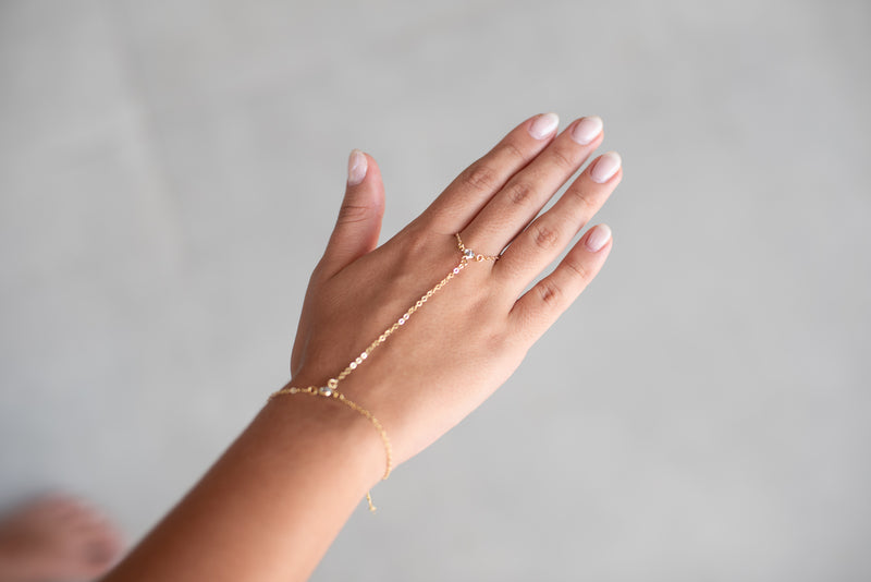 Hand Chain Luz - Pulseira Ouro 18k Lucky Bijoux