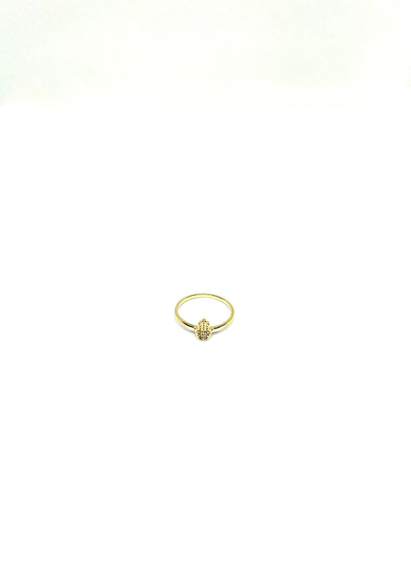 Anel Mão de Fátima - Anel Dourado Lucky Bijoux