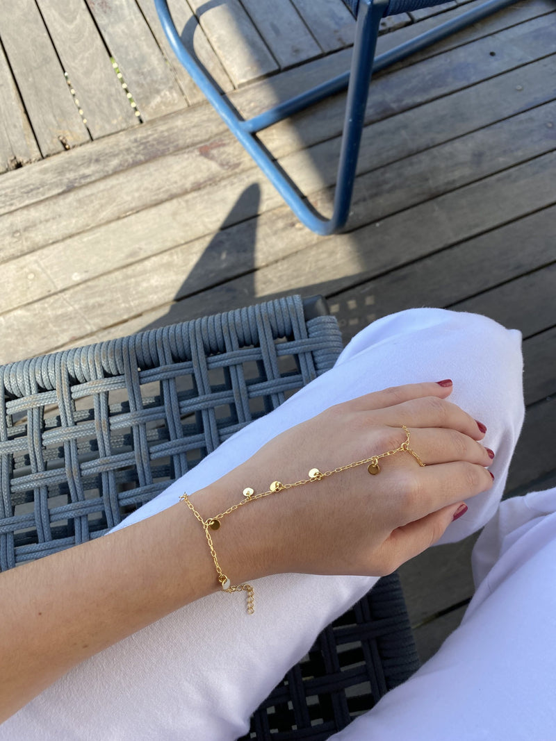 Hand Chain Confetes - Pulseira Ouro 18k Lucky Bijoux