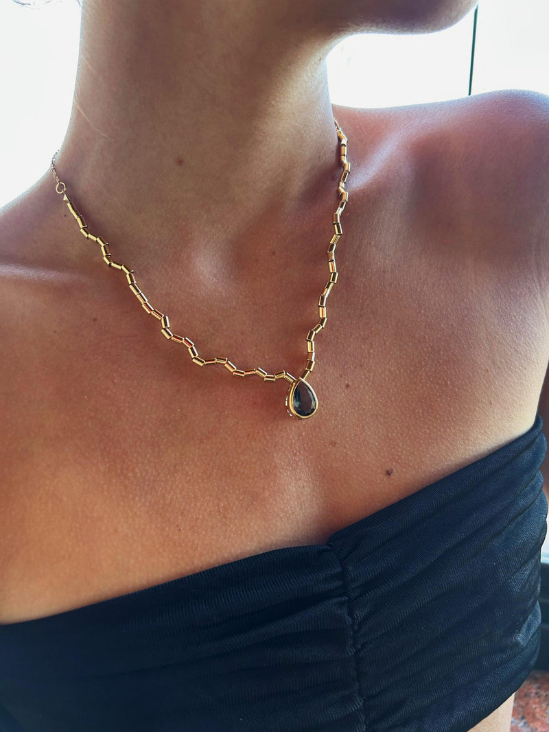 Colar Flow Gota - Colar Dourado Lucky Bijoux