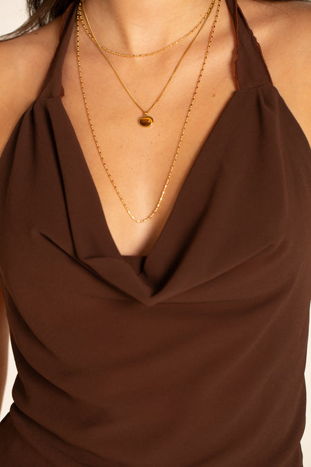 Mix Odette - Colar Dourado Lucky Bijoux