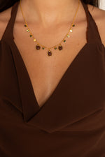 Colar Brown Passion - Colar Dourado Lucky Bijoux