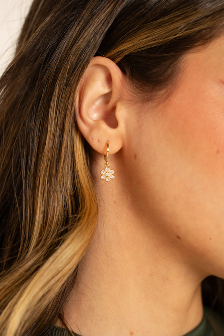 Argolinha Daisy - Argola Dourada Lucky Bijoux