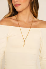 Colar Basic Dente - Colar Dourado Lucky Bijoux