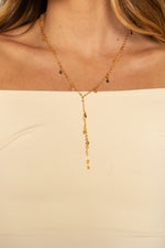 Colar Gravatinha Gotas - Colar Dourado Lucky Bijoux