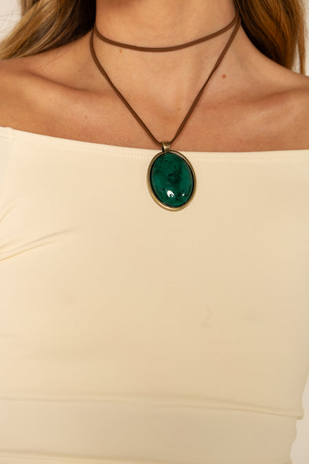 Colar Dali Verde no Courinho - Lucky Bijoux