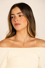 Colar Crystal Drop - Colar Dourado Lucky Bijoux