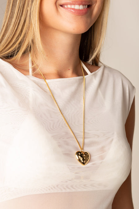 Colar Coração Stars - Colar Dourado Lucky Bijoux