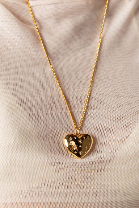 Colar Coração Stars - Colar Dourado Lucky Bijoux