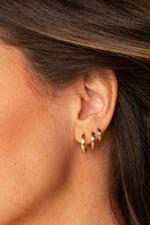 Trio de Argolinhas Básicas - Argola Dourada Lucky Bijoux