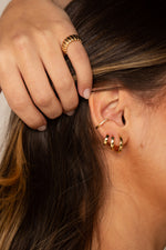 Trio de Argolinhas Básicas - Argola Dourada Lucky Bijoux