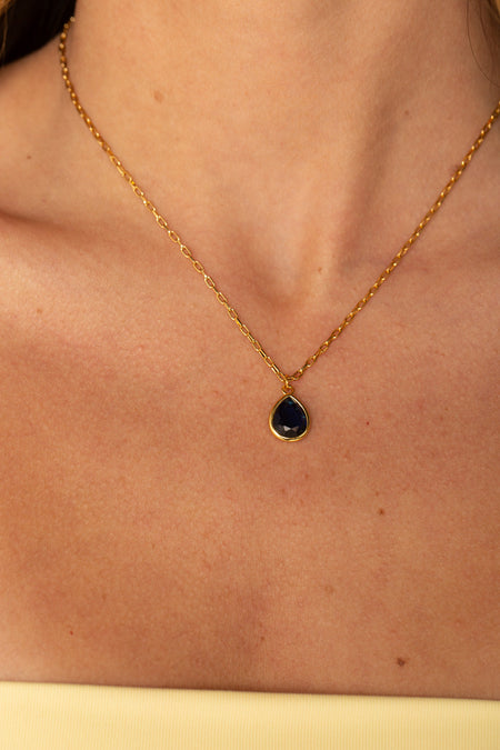 Colar Double Gem - Safira