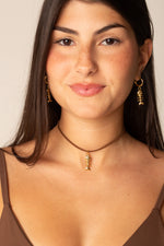 Mix Fishbone - Argola Dourada Lucky Bijoux