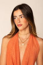 Colar Crystal Gem - Colar Dourado Lucky Bijoux