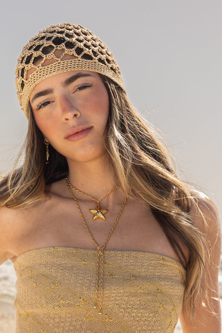 Colar Starfish - Colar Dourado Lucky Bijoux