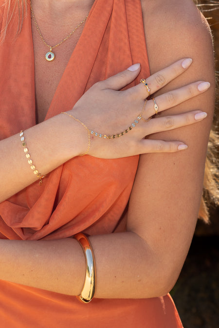 Mix Hand Chain + Pulseira Confetes - HandChain Lucky Bijoux