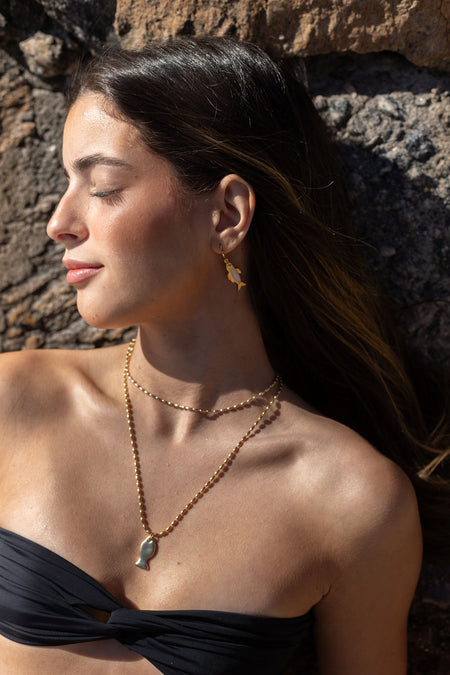 Mix Golden Fish - Colar Dourado Lucky Bijoux