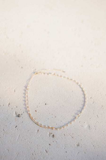 Colar Duplo Achatado Pérolas - Colar Dourado Lucky Bijoux