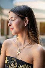 Colar Cross - Colar Dourado Lucky Bijoux