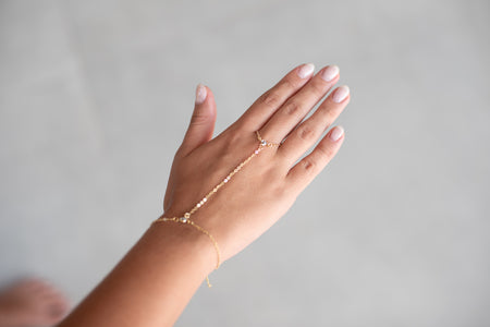 Hand Chain Luz - Pulseira Ouro 18k Lucky Bijoux