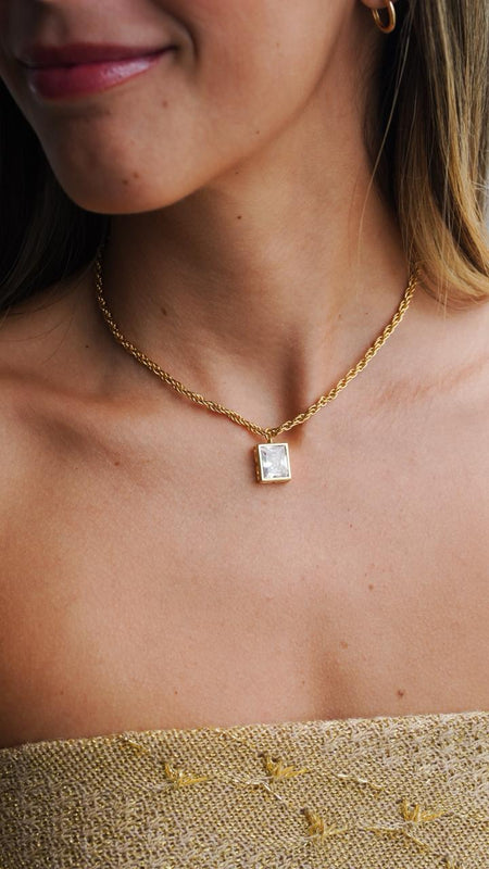 Choker Fio Baiano Crystal - Square