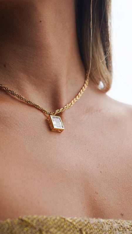 Choker Fio Baiano Crystal - Square