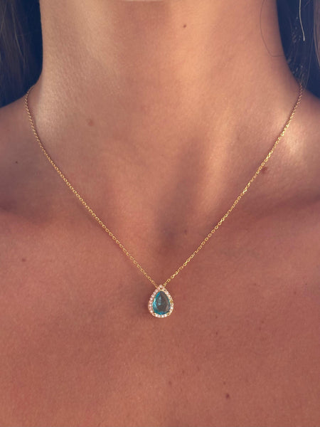 Colar Gota Azul