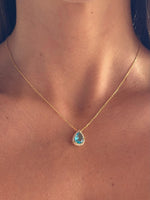 Colar Gota Azul