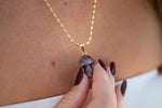 Colar Cogu Ametista - Colar Dourado Lucky Bijoux