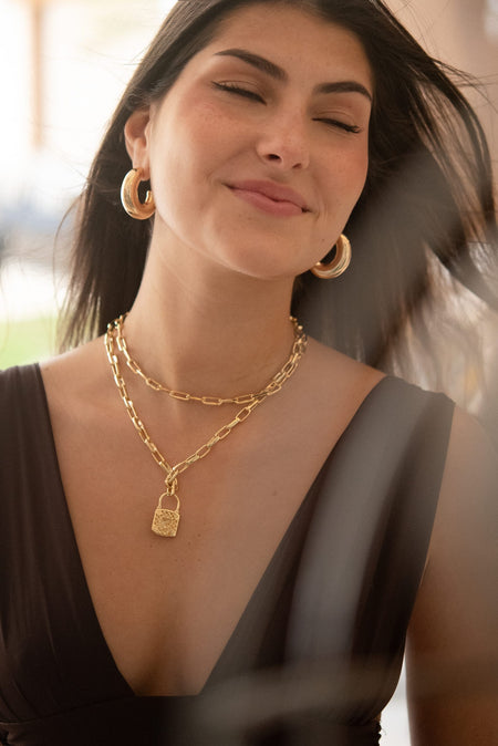 Argola Basic G - Argola Dourada Lucky Bijoux