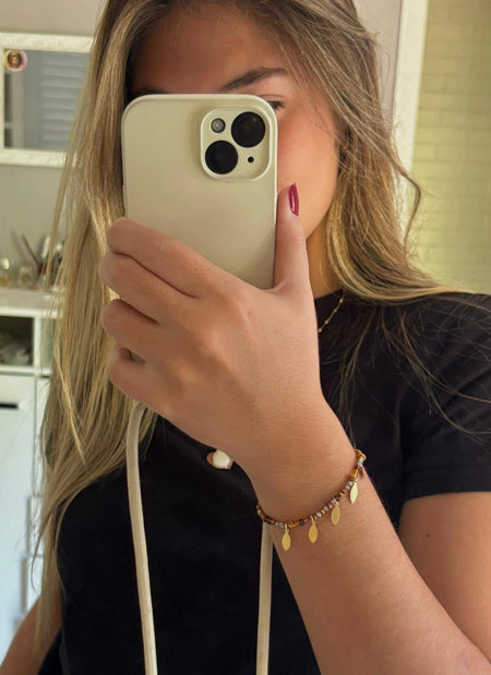 Pulseira Olho de Tigre - Pulseira Ouro 18k Lucky Bijoux