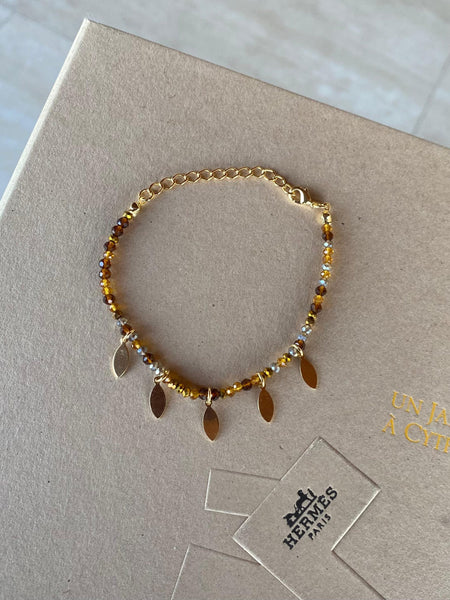 Pulseira Olho de Tigre - Pulseira Ouro 18k Lucky Bijoux